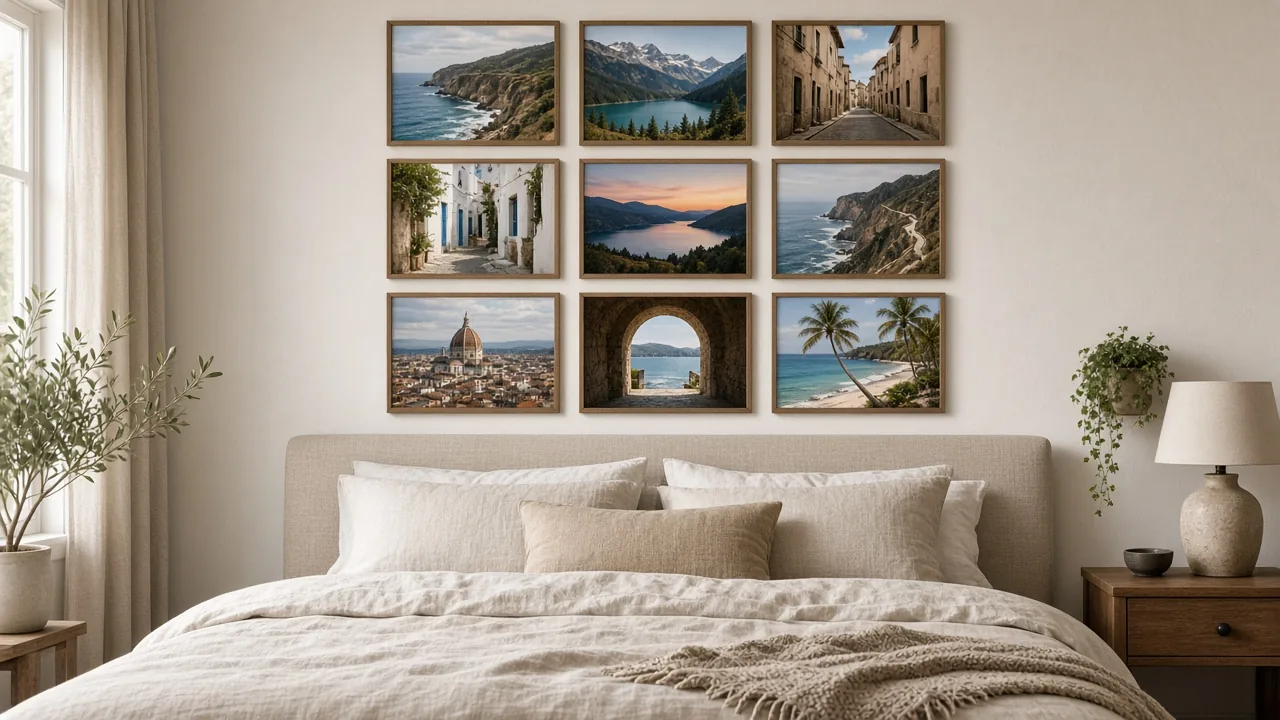 Parede com quadros PregoArt