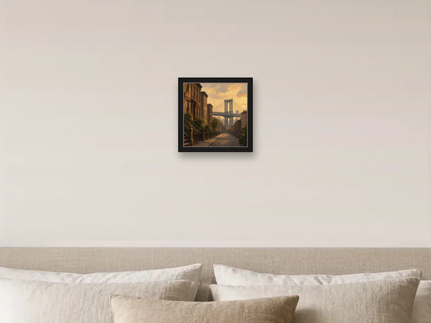 Brooklyn ao Entardecer como quadro adesivo 20x20 na parede