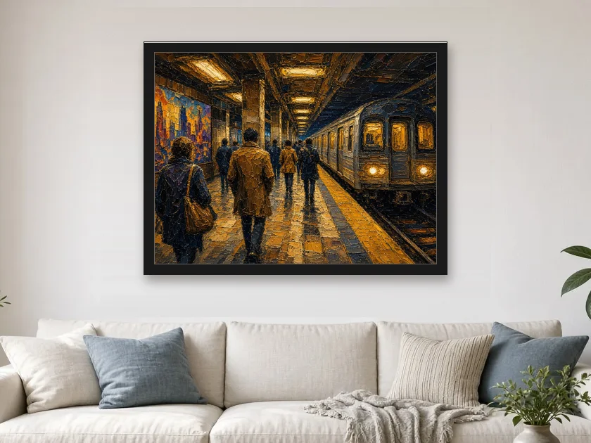 Estação de Metro na sala