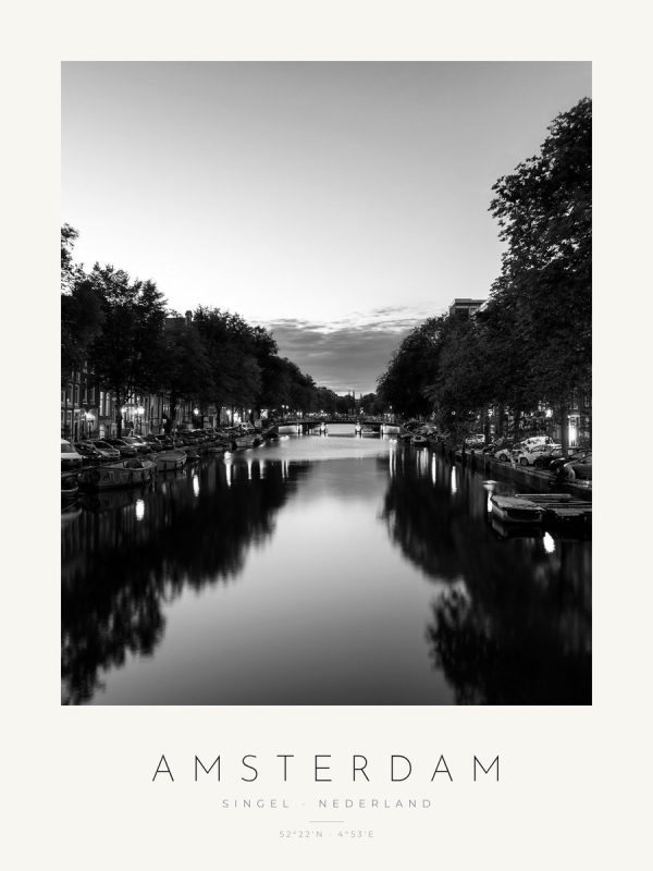 Poster Amesterdão – Singel – poster com moldura