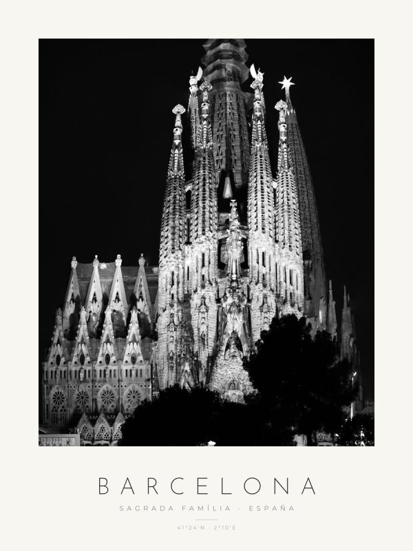 Poster Barcelona – Sagrada Família – poster com moldura