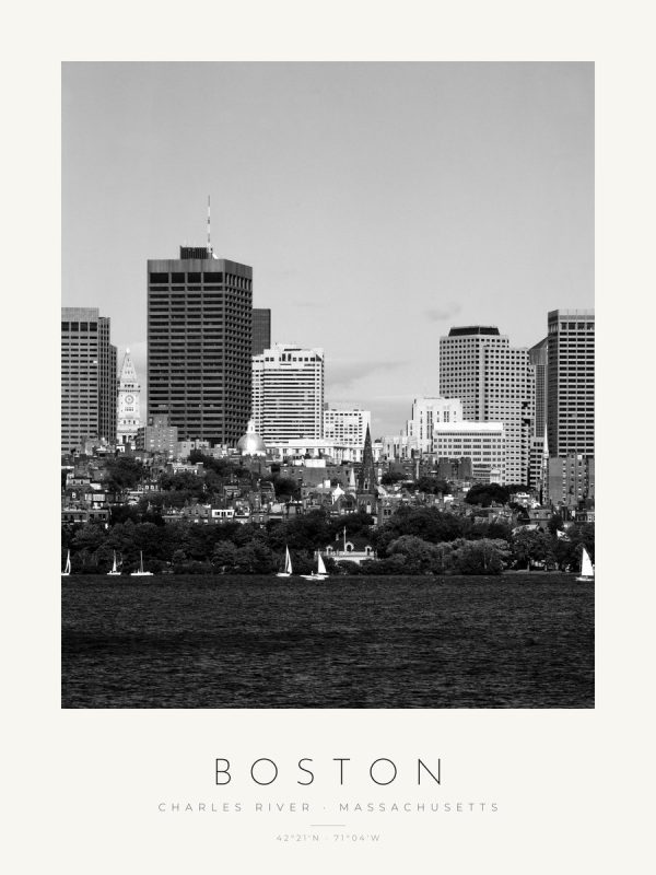 Poster Boston – Charles River – poster com moldura
