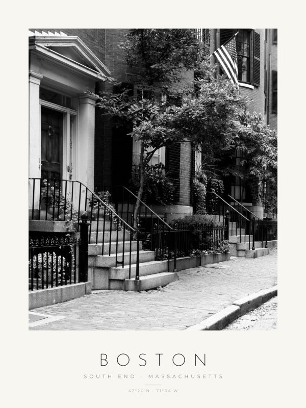 Poster Boston – South End – poster com moldura