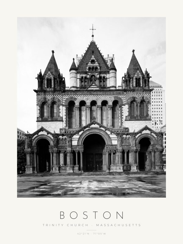 Poster Boston – Trinity Church – poster com moldura