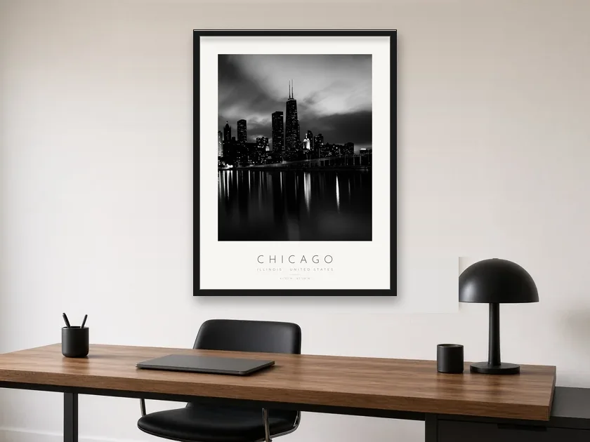 Poster Chicago – Willis Tower no escritório
