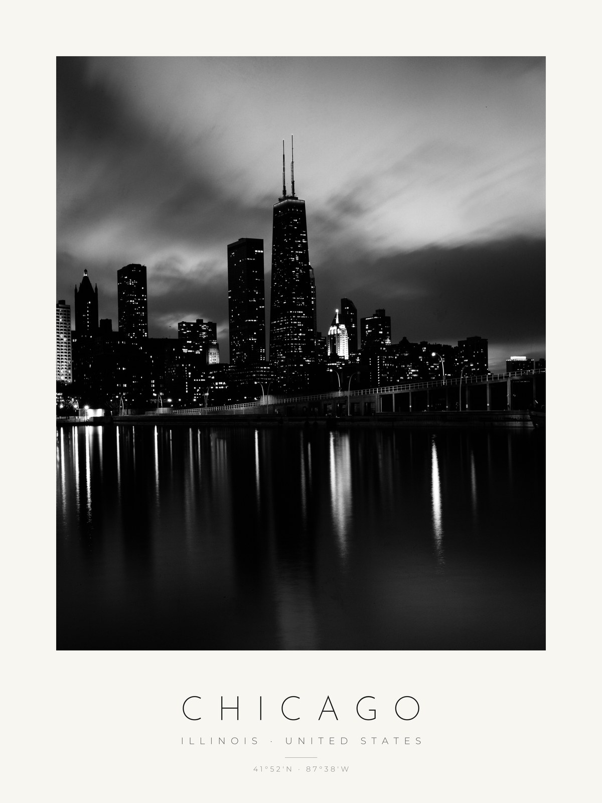 Poster Chicago – Willis Tower – poster vertical com moldura