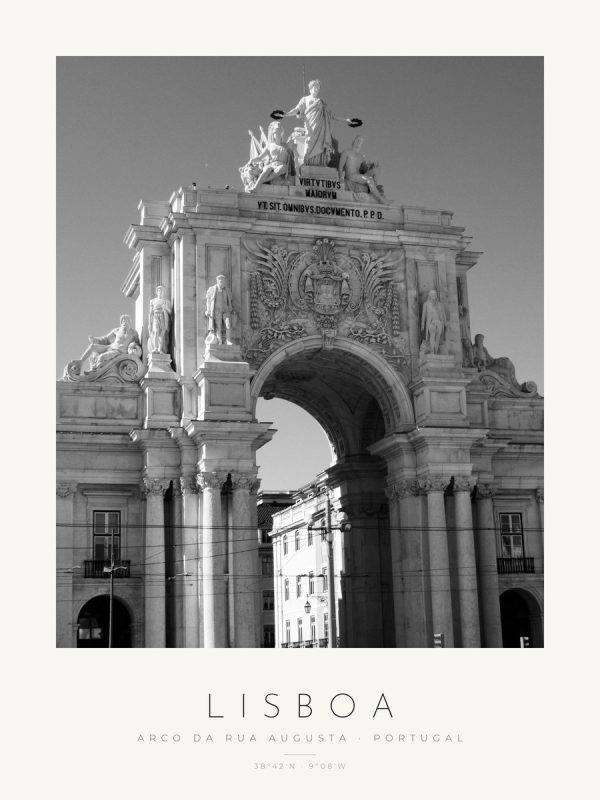 Poster Lisboa – Arco da Rua Augusta – poster com moldura
