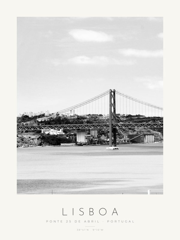 Poster Lisboa – Ponte 25 de Abril – poster com moldura