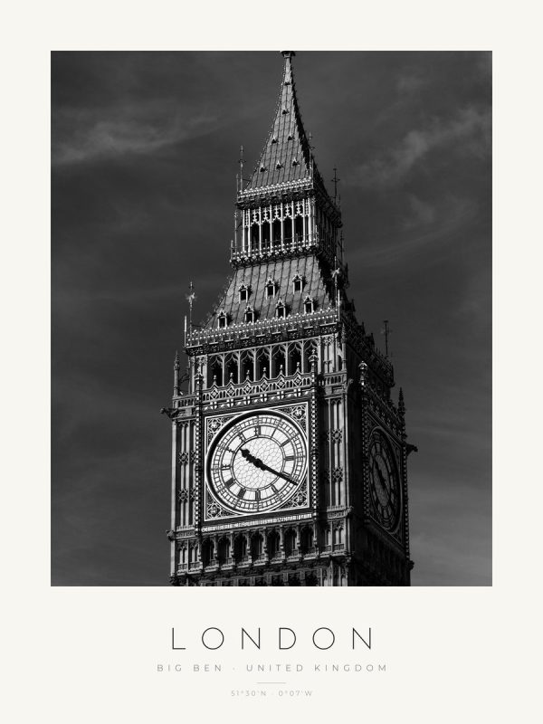 Poster Londres – Big Ben – poster com moldura