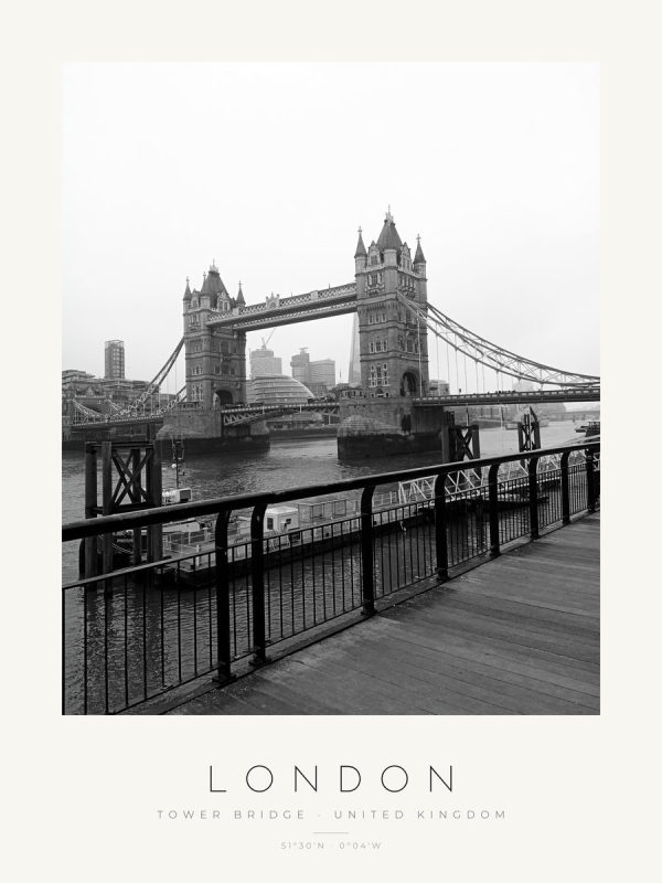Poster Londres – Tower Bridge – poster com moldura