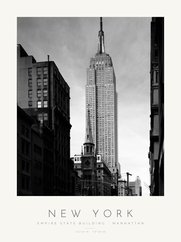 Poster Nova Iorque – Empire State Building – poster com moldura