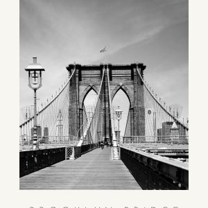 Poster Nova Iorque – Ponte de Brooklyn – poster vertical com moldura