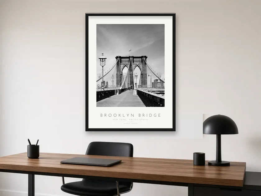 Poster Nova Iorque – Ponte de Brooklyn no escritório