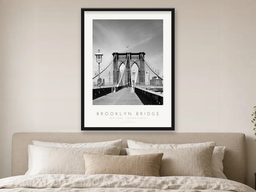 Poster Nova Iorque – Ponte de Brooklyn no quarto