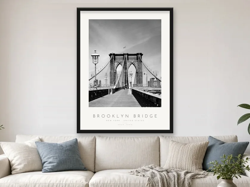 Poster Nova Iorque – Ponte de Brooklyn na sala