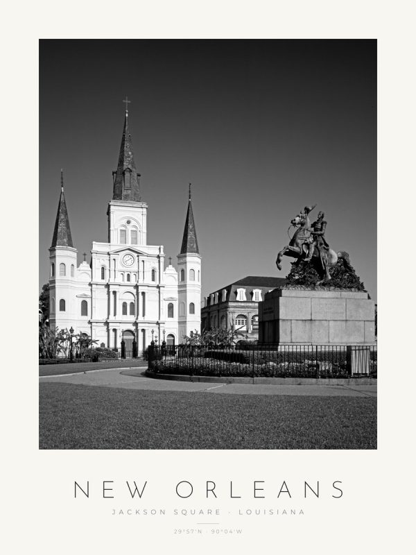 Poster Nova Orleães – Jackson Square – poster com moldura