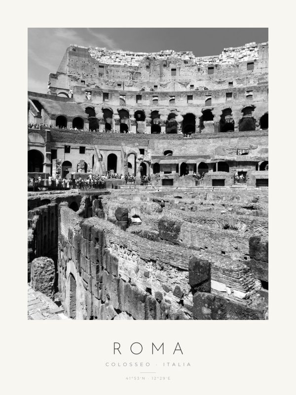 Poster Roma – Coliseu – poster com moldura