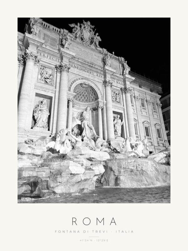 Poster Roma – Fontana di Trevi – poster com moldura