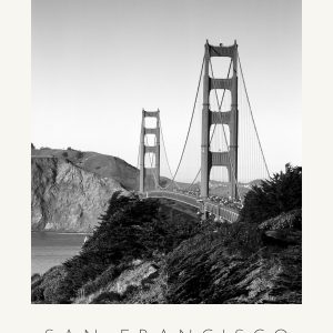 Poster São Francisco – Golden Gate – poster vertical com moldura