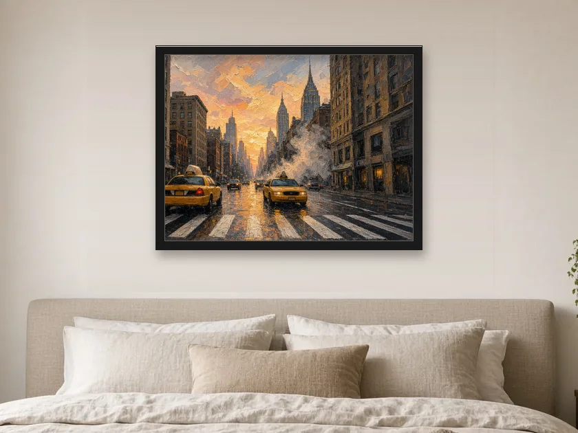 Táxis e Empire State no quarto