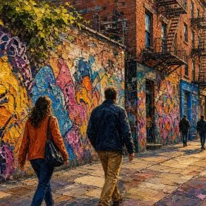 Beco de Graffiti – quadro decorativo de Nova Iorque