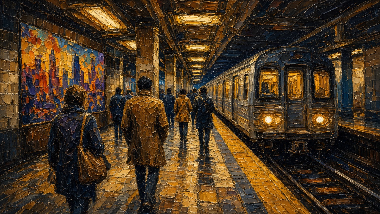 Estação de Metro – quadro decorativo de Nova Iorque